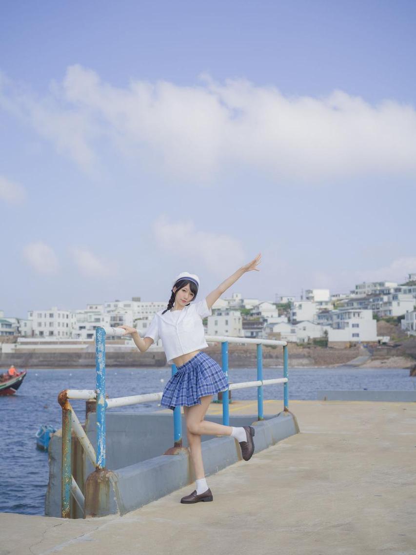 魔物喵女子高生休日，自然清新的美图拍摄